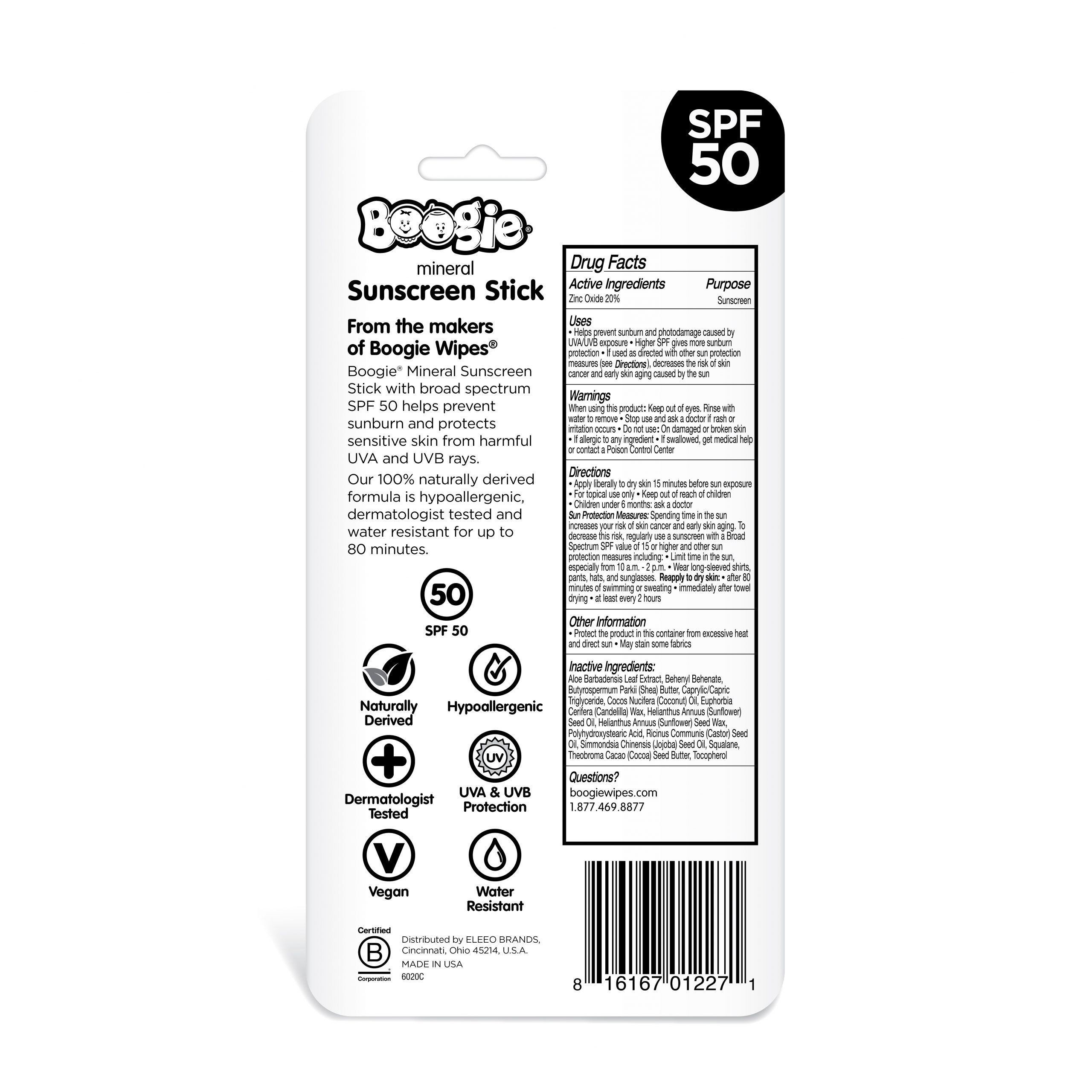 Boogie® Mineral Sunscreen Stick for Babies | Boogie Wipes