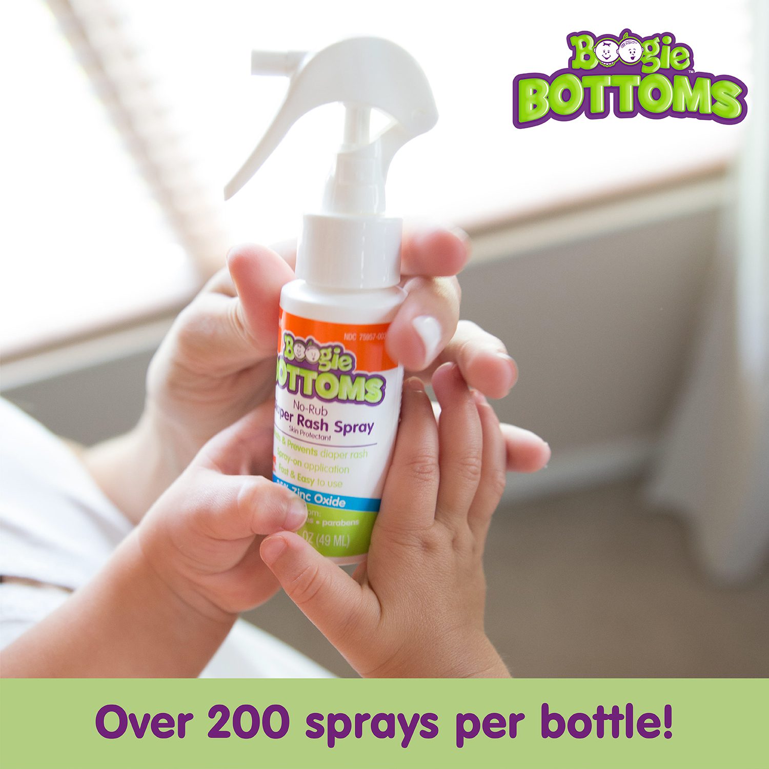 Boogie Bottoms® NoRub Diaper Rash Spray Boogie Wipes