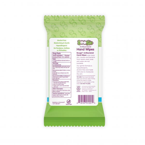 Boogie Hand Wipes 20ct back