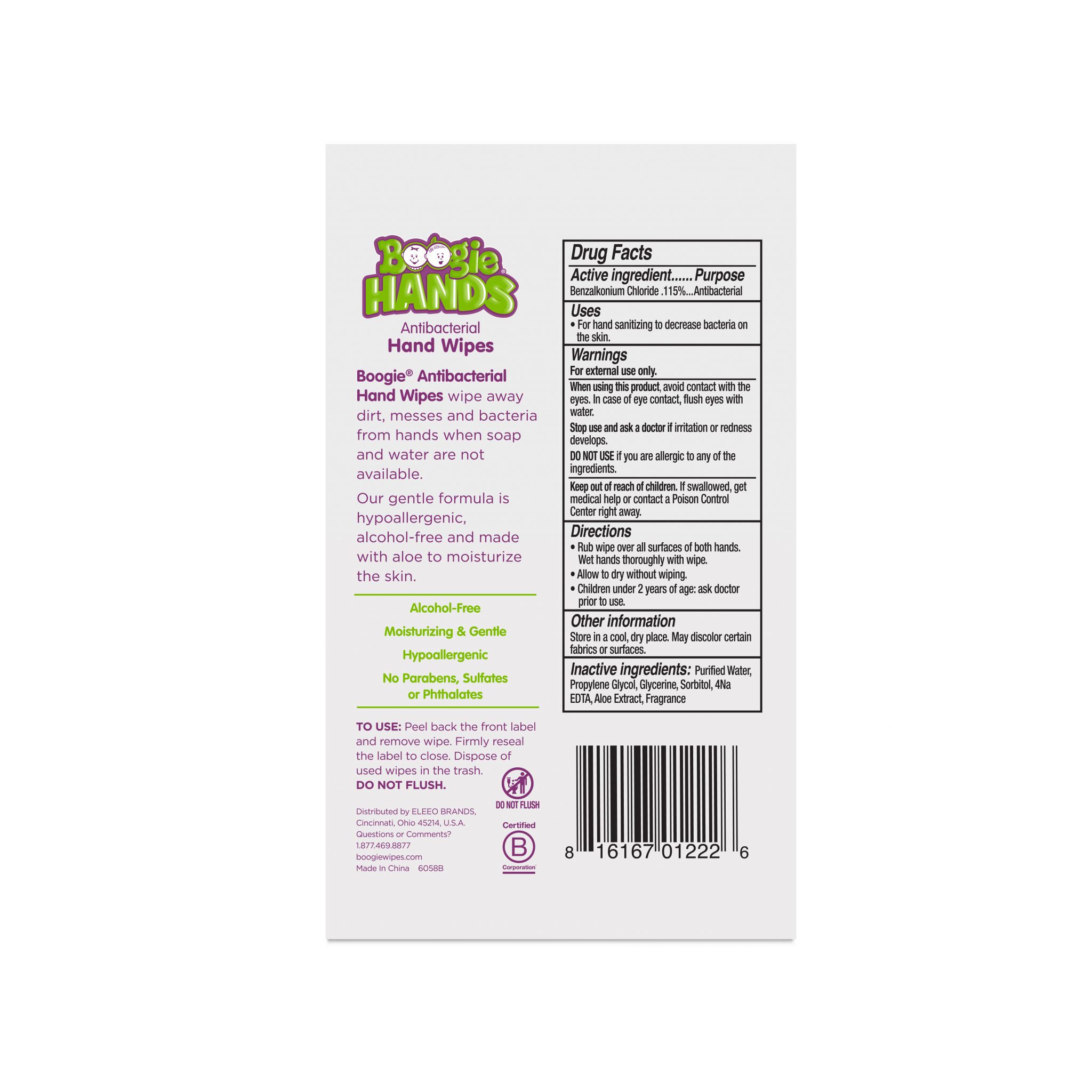 Boogie® Antibacterial Baby Hand Wipes Boogie Wipes