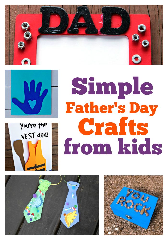 Simple Father's Day DIY gift ideas from the kids that dad will LOVE - and your kids will love making something for dad all on their own!
