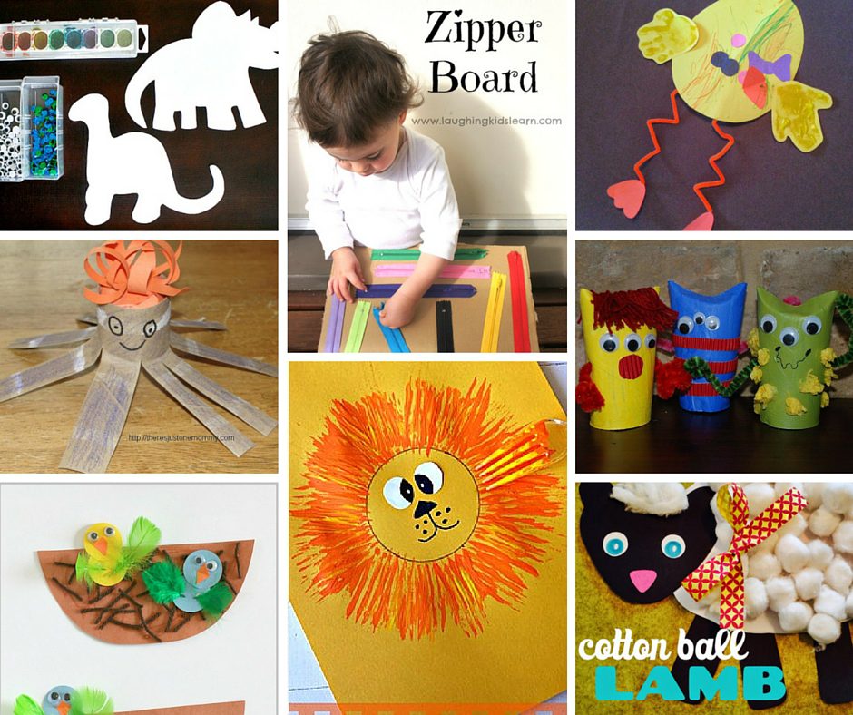 These 12 DIY crafts for toddlers are easy to make and fun. Do one craft a day for a sensory and learning experience that your kids will love.