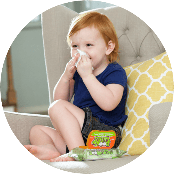 child using boogie wipes on their own